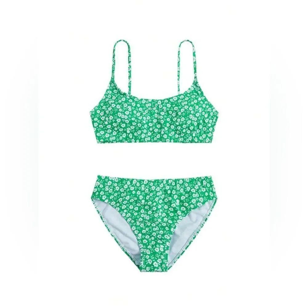 Green floral bikini | size medium